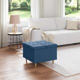  Otoman za pohranu s jastukom Plava 60 x 60 x 45 cm tkanina | shoptok.hr
