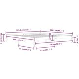  Za krevet od masivnog drva bijeli 180 x 200 cm 6FT bračni | shoptok.hr