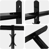  Sigurnosna rešetka za prozore s 4 poprečne šipke 3 kom. Crna 63-114 cm | Shoptok.si