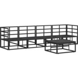 vidaXL Sjedeća garnitura za vrt 5 pcs Crna 70 x 70 x 32 cm Aluminij | shoptok.hr