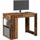 Maison Chic Pisalna miza - pisarniška miza - Računalniška miza s predalom in polico starinski les 102x62x77,5 cm, (21785312) | Shoptok.si