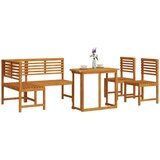  4-dijelni set za blagovanje u vrtu - Čvrsto drvo akacije | shoptok.hr