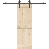 Pribor za klizna vrata 200 cm čelični crni | shoptok.hr