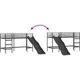  Krevet na kat za djecu s toboganom Crna i antracit 75 x 190 cm | shoptok.hr