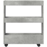  Uska kolica za pohranu s 3 razine boja betona konstruirano drvo | shoptok.hr