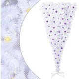  Umestno božično drevo med 300 LED Bela 240 cm PVC in jeklo, (5000111378) | Shoptok.si