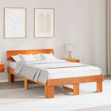 Krevetna konstrukcija s uzglavljem Vosak smeđa 120 x 200 cm | shoptok.hr