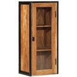 vidaXL Stenska kopalniška omarica 40x30x90 cm akacijev les in železo | Shoptok.si
