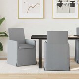 vidaXL Jedilni stoli 2 pcs Svetlo siva 57 x 67 x 95 cm blago | Shoptok.si