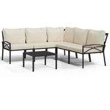  6-dijelna vrtna garnitura s jastucima boje pijeska čelična | shoptok.hr