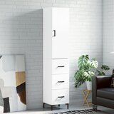 vidaXL Visoka omara bela 34,5x34x180 cm inženirski les | Shoptok.si