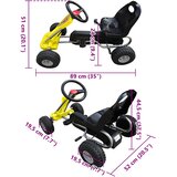  Go Kart Auto s Pedalama Žuti | Eponuda.com