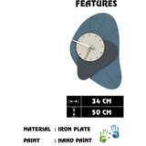 WALLXPERT dekorativni metalni zidni sat cudi 2 multicolor | ePonuda.com