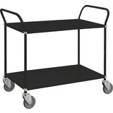 Kongamek Črn transportni voziček, nosilnost 250 kg, 2 nivoja | Shoptok.si