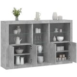  Komoda s LED svjetlima siva boja betona 162 x 37 x 100 cm | Eponuda.com