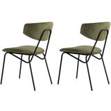 Hanah home stolica nancy - green, black greenblack chair set (2 pieces) | Eponuda.com