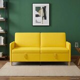 SOFA s pohranom Svijetlo žuta 172 x 78 x 87 cm Poliester | shoptok.hr
