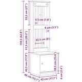 vidaXL Drvo za dvoranu SANDENS bijelo 45x40x159,5 cm puno drvo bor | shoptok.hr