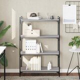 vidaXL Regal za knjige s 4 razine siva boja hrasta 80x30x120 cm drveni Cijene