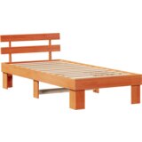  Okvir za Krevet s Uzglavljem Vosak Smeđi 75x190 cm Masivna borovina | shoptok.hr