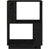 Ormarić za knjige / sobna pregrada crni 51x25x70 cm od borovine | shoptok.hr