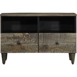 Maison Chic TV omarica - TV stojalo - Televizijska omarica svetlo siva 70x33,5x46 cm masivni les Mango, (21699036) Cene