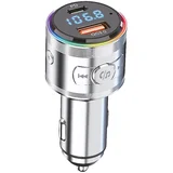 group - auto punjač sa fm predajnikom i handsfree funkcijom, 20 w, srebrne boje