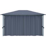 Sjenica sa zastorima i LED svjetlima 400 x 300 cm antracit | shoptok.hr