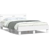  Konstrukcija postelje z LED Bela 137 x 190 cm Konstruiran les, (5000141852) | Shoptok.si