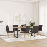  Blagovaonske stolice od tkanine 6 kom tamnosmeđe | shoptok.hr