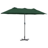  Vrtni dežnik Zelena 370 x 197 x 239 cm Poliester in aluminij, (5000160781) | Shoptok.si