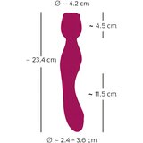 You2Toys Rosenrot - punjivi vibrator za masažu od ružičastih vlakana (crveni) | shoptok.hr