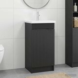  Kupaonski umivaonik s sudoperom Crna 42 x 40 x 84,5 cm | shoptok.hr