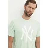 47 Brand Bombažna kratka majica MLB New York Yankees zelena barva, BB017TEMIME617763B0