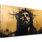  Stradajući Isus | Oslikana akrilom i zlatnim listićima | ePonuda.com