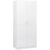 Furnova Garderobna omara visok sijaj bela 80x52x180 cm iverna plošča, (21930124) | Shoptok.si
