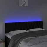  LED uzglavlje crno 160x7x78/88 cm baršunasto | shoptok.hr