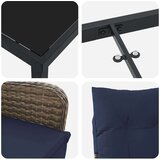  Vrtni set za objed 5 pcs Siva poliratan | shoptok.hr