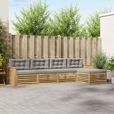  Set vanjskih sofa 5 kom. Bijela i svjetlosiva 329 x 162,5 x 73 cm | shoptok.hr