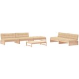 Maison Chic Seti vrtnega pohištva - Vrtna garnitura - Vrtni pohištvo set 6-delna z blazinami trdna tikovina, (21804336) | Shoptok.si