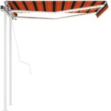  Avtomatska tenda LED + senzor 3,5x2,5 m oranžna in rjava, (20728759) | Shoptok.si