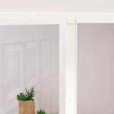 Sobna vrata bijela 83x201,5 cm kaljeno staklo i aluminij tanka | shoptok.hr