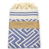 ANNA ANIQ Brisača za hamam - Jacquard Labyrinth - Atlantic Breeze Cene