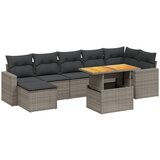 Maison Chic Seti vrtnega pohištva - Vrtna garnitura - Vrtni pohištvo set 8-delna z blazinami siv poli ratan, (21800560) | Shoptok.si