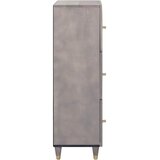  Highboard Siva i zlatna 40 x 33 x 110 cm Čvrsto drvo manga | shoptok.hr