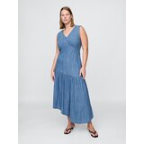 GAP Asymmetric denim midi dress - Women's | shoptok.hr
