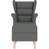  Fotelja od tkanine s tabureom tamnosiva | shoptok.hr