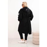 Kesi Włoski Elegant Plus Size women's coat with a collar and large pockets fango | shoptok.hr
