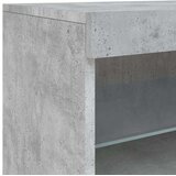 vidaXL Komoda s LED svjetlima siva boja betona 123x37x67 cm | shoptok.hr