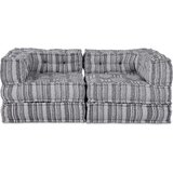  Modularni kauč Prugasti 2 pcs Siva 70 x 70 x 54 cm tkanina | shoptok.hr